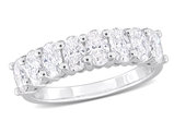 1.60 Carat (ctw) Lab-Created Moissanite Anniversary Band Ring in Sterling Silver